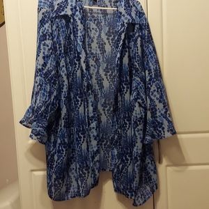 Sheer blue cardigan